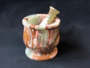 Mortier met stamper uit onyx